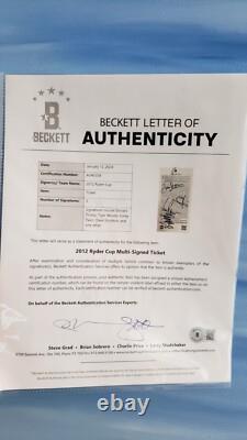 Donald Trump Signed Memorabilia Tiger Woods Autograph 2012 Ryder Cup Ticket PSA