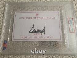 Donald Trump Signed Our Journey Together Bookplate Gem Mint 10 Psa Slabbed