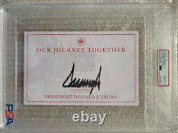 Donald Trump Signed Our Journey Together Bookplate Gem Mint 10 Psa Slabbed