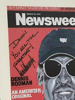 Donald Trump Signed & Personalized to Dennis Rodman (JSA) Newsweek Cover