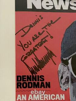 Donald Trump Signed & Personalized to Dennis Rodman (JSA) Newsweek Cover