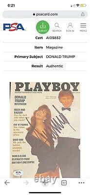 Donald Trump Signed Playboy Magazine RARE PSA COA No LOA