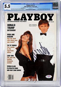 Donald Trump Signed Playboy March 1990 RAREST $4.95 Cover Price PSA/DNA LOA CGC