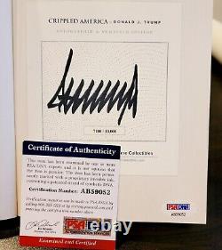 Donald Trump Signed Psa/dna Certified Autograph Crippled America 1st Edition