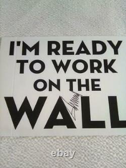 Donald Trump Signed Sign I'm Ready To Work On The Wall JSA & Construction Gear