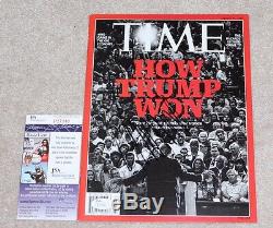 Donald Trump Signed Time Magazine 1/18/16 Make America Great Again Jsa How Won