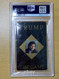 Donald Trump Signed Trump The Game Casino Playing Card PSA COA Encapsulated