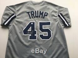 Donald Trump Signed Yankees #45 Jersey Coa