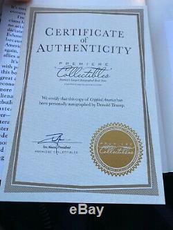 Donald Trump Signed with COA, Crippled America, Authentic Autograph