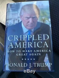 Donald Trump Signed with COA, Crippled America, Authentic Autograph