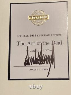 Donald Trump THE ART OF THE DEAL signed book