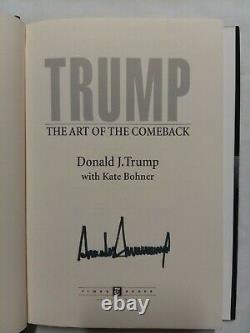 Donald Trump The Art of the Comeback SIGNED 1st 1997