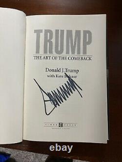 Donald Trump The Art of the Comeback SIGNED 1st 1997 Presidential 45th