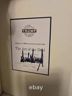 Donald Trump The Art of the Deal Signed Official 2016 Election Edition Hardcover