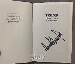 Donald Trump Think Like A Billionaire autographed Hardback Book