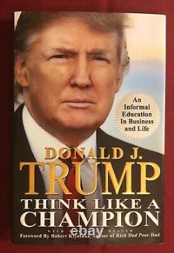 Donald Trump Think Like A Champion Autographed Book SIGNED