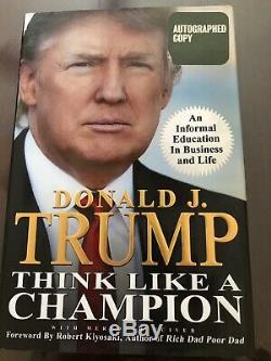 Donald Trump Think Like A Champion Signed Autographed Book 1st Edition