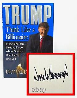 Donald Trump Think Like a Billionaire SIGNED 1st 1st Presidential 45th