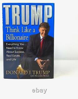 Donald Trump Think Like a Billionaire SIGNED 1st 1st Presidential 45th