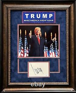 Donald Trump US President Billionaire Signed Autograph Framed Photo Display JSA