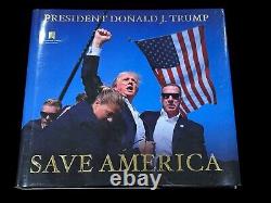 Donald Trump US President Save America Signed Large Autograph Photo Book JSA