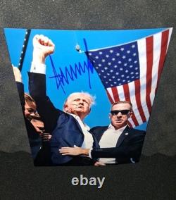 Donald Trump USA President Autographed 8x10 signed Photo Picture with COA Fight