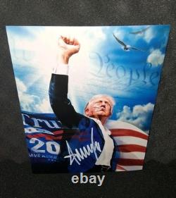 Donald Trump USA President Autographed 8x10 signed Photo Picture with COA Fight