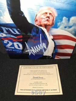 Donald Trump USA President Autographed 8x10 signed Photo Picture with COA Fight