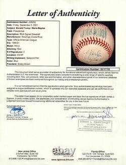 Donald Trump and His Ex-Wife Marla Maples Signed Baseball with Full JSA Letter