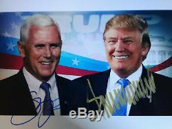 Donald Trump and Mike Pence Signed Autographed Photo with COA