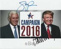 Donald Trump and Mike Pence signed autographed Photo with COA
