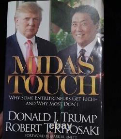 Donald Trump and Robert Kiyosaki Signed Bookplate for Midas Touch book