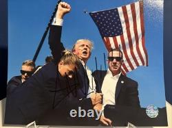Donald Trump autographed 8x10 Picture with COA Day Trump Was Shot