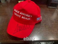 Donald Trump autographed Hat signed MAGA Cap with COA