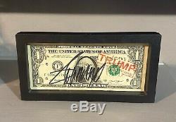 Donald Trump autographed Signed One Dollar Bill