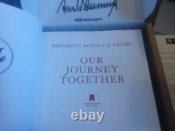 Donald Trump autographed bookplate, book and original box. President autograph