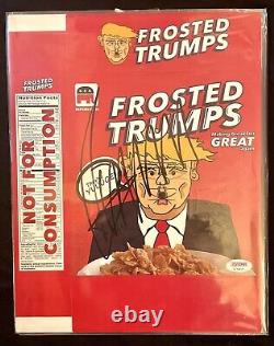 Donald Trump autographed cereal box PSA & JSA