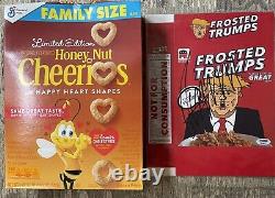 Donald Trump autographed cereal box PSA & JSA