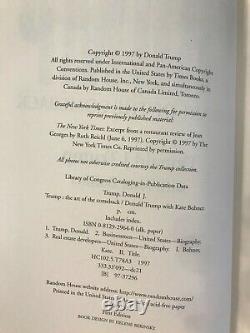 Donald Trump autographed copy of the Art of the Comeback/1st Ed