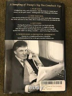 Donald Trump autographed copy of the Art of the Comeback/1st Ed