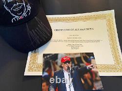 Donald Trump hand signed Crazy Hair MAGA Hat
