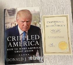 Donald Trump signed Crippled America Book With COA Limited Edition Magazine incl