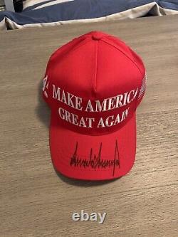 Donald Trump signed Make America Great Again hat