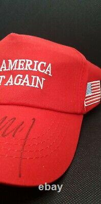 Donald trump autograph COA on MAGA HAT (EXTREMELY RARE)
