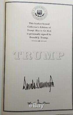 Easton Press Signed Edition President Donald J. Trump HOW TO GET RICH with COA 45