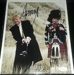 Ebay's Best Pres. Donald Trump Autographed Sharp Scottish Golf 8×10 Jsa Letter
