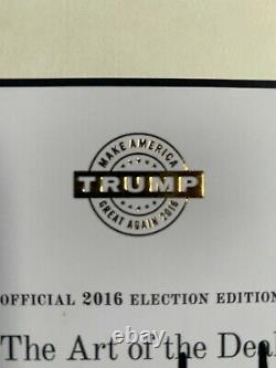 Election Edition, SIGNED & Certified Book USA President Donald Trump Art Of Deal