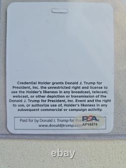 Eric Trump Signed Trump Pence 2020 Volunteer Badge PSA COA
