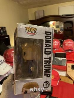 FUNKO POP DOLL Hand Signed by Donald Trump COA 2016 Campaign to the White House
