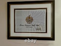 Framed Autographed Flag by Mr. Donald Trump President of The United States